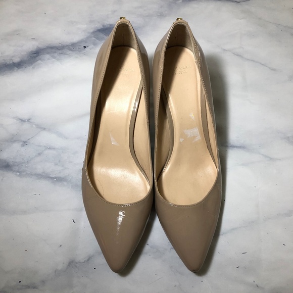 Cole Haan Grand OS Nude Patent Leather Heels Pumps - Picture 2 of 8